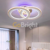 Lustra LED 154W Imperial RGB cu Telecomanda 3 Tipuri de Lumini Auriu + Alb